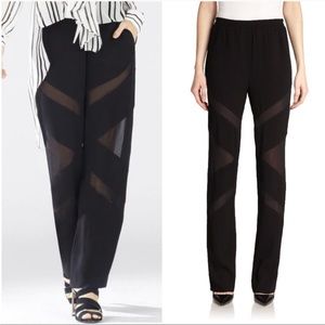 BCBGMAXAZRIA Sheer Panel Inserts CALEB Soft Pants